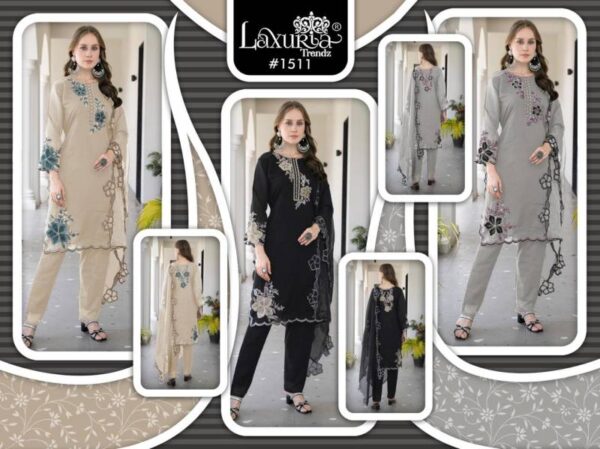Laxuria Trendz 1511 Vichitra Tunic Ready Made Salwar Suit Collection - Image 8