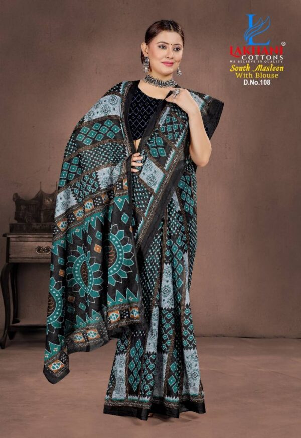 Lakhani South Masleen Vol 1 Cotton Printed Saree Collection - Image 8