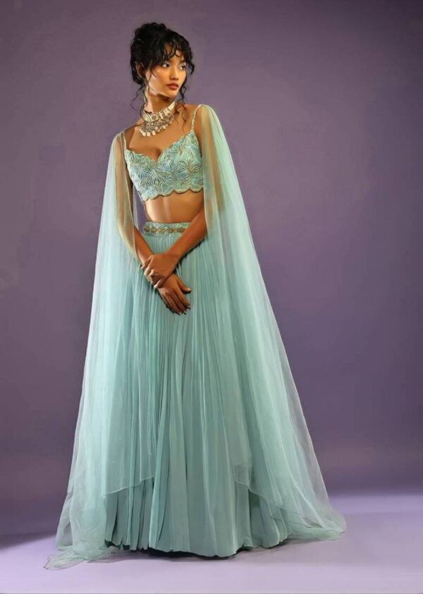 Jf 395 Faux Georgette Designer Lehenga Choli Collection - Image 3