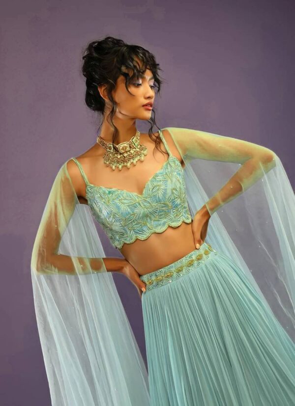 Jf 395 Faux Georgette Designer Lehenga Choli Collection - Image 4
