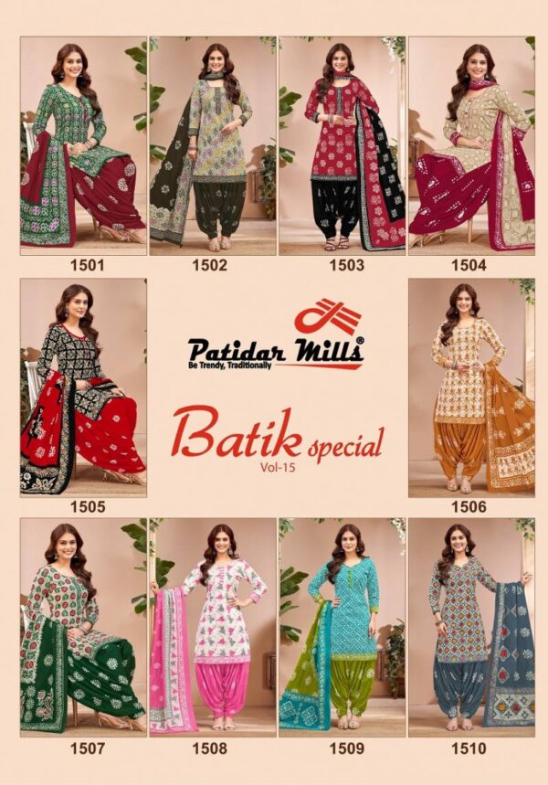 Patidar Batik Special Vol 15 Cotton Dress Material Collection - Image 12