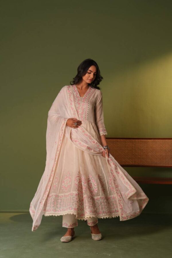 Tanyaa P 118 Designer Organza Anarkali Style Kurta Sets Collection - Image 6