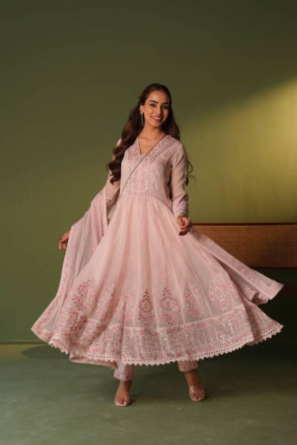 Tanyaa P 118 Designer Organza Anarkali Style Kurta Sets Collection