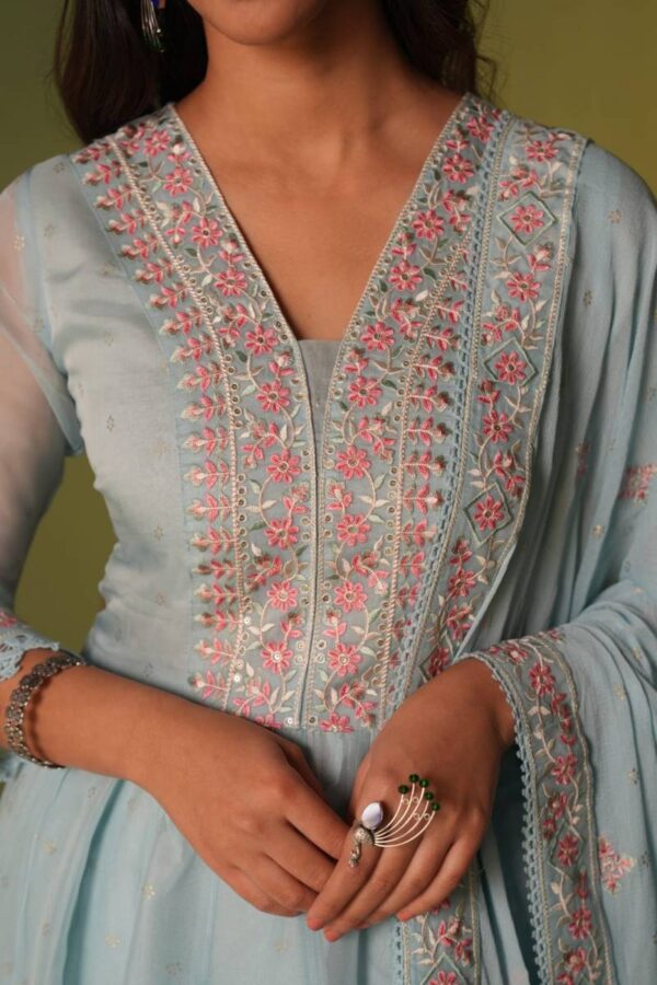 Tanyaa P 118 Designer Organza Anarkali Style Kurta Sets Collection - Image 3