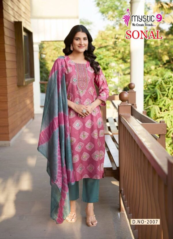 Mystic 9 Sonal Vol 2 Roman Silk Kurti Bottom With Dupatta Collection - Image 4