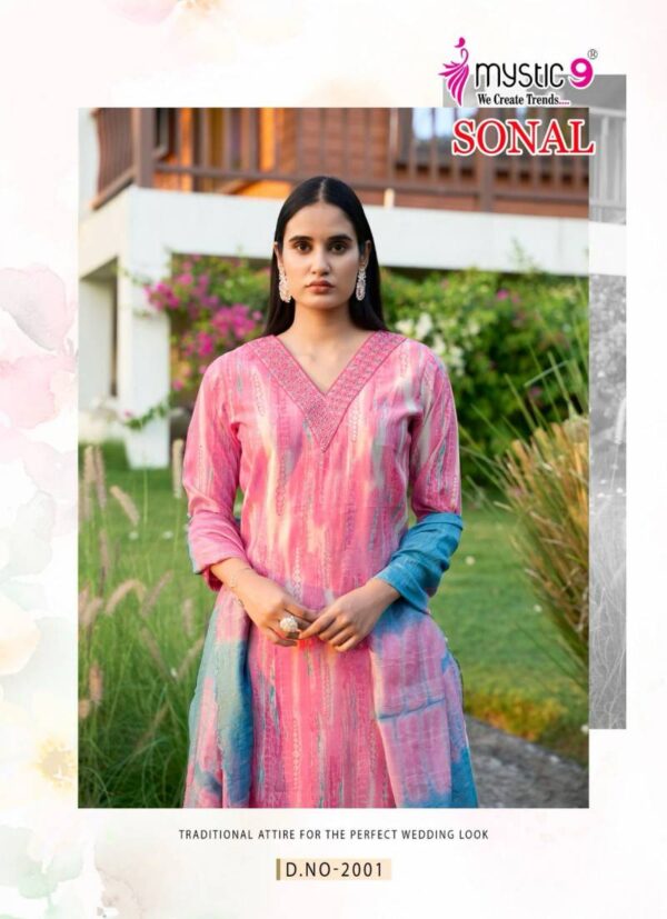 Mystic 9 Sonal Vol 2 Roman Silk Kurti Bottom With Dupatta Collection - Image 6