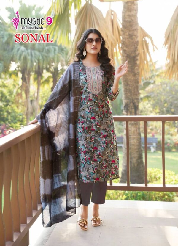 Mystic 9 Sonal Vol 2 Roman Silk Kurti Bottom With Dupatta Collection - Image 2