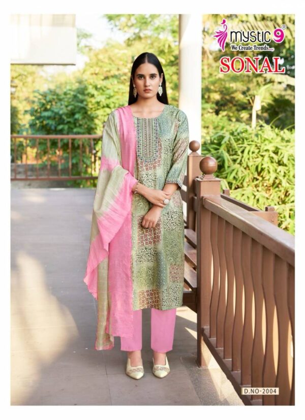 Mystic 9 Sonal Vol 2 Roman Silk Kurti Bottom With Dupatta Collection - Image 8