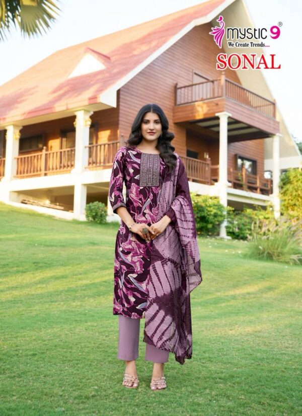 Mystic 9 Sonal Vol 2 Roman Silk Kurti Bottom With Dupatta Collection - Image 9