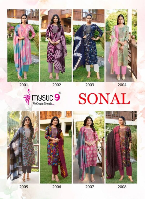 Mystic 9 Sonal Vol 2 Roman Silk Kurti Bottom With Dupatta Collection - Image 10