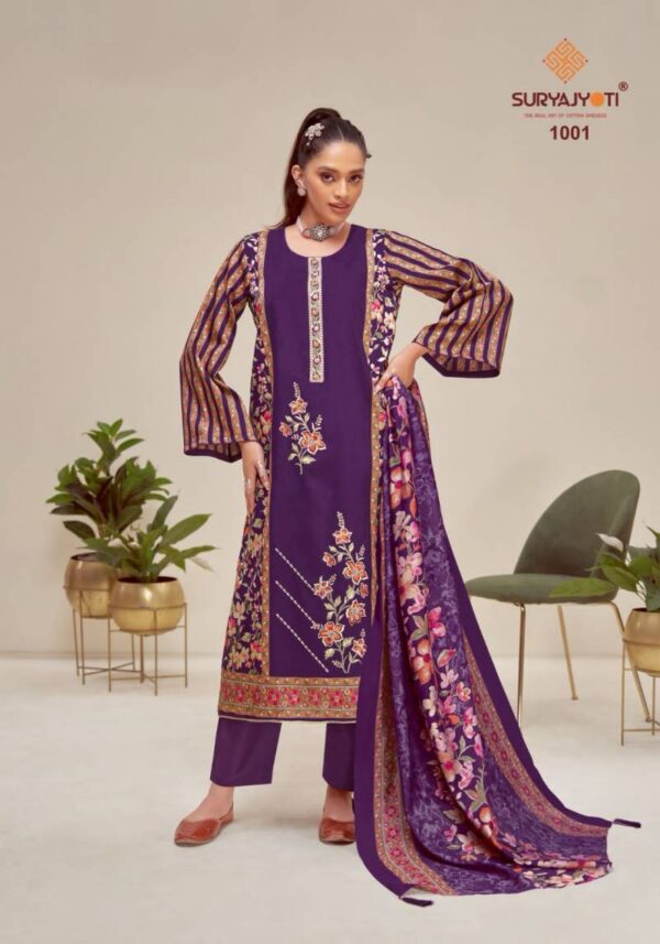 Suryajyoti Kaamini Vol 1 Jam Satin Discharge Printed Dress Material - Image 4