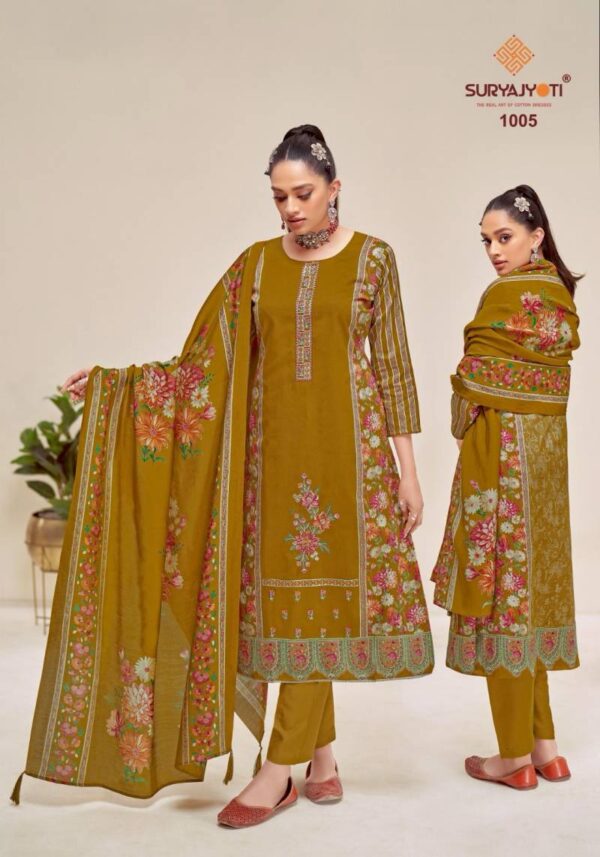 Suryajyoti Kaamini Vol 1 Jam Satin Discharge Printed Dress Material - Image 8