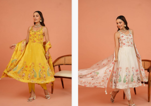Tanyaa P 124 Silk With Moti Work Touchup Readymade Collection - Image 6