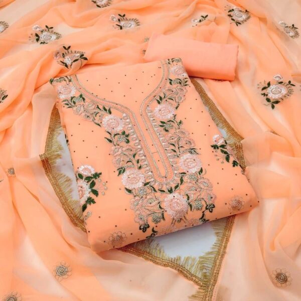 Georegette Special 11 Beautiful Georgette Dress Material Collection Wholesale Catalog - Image 3