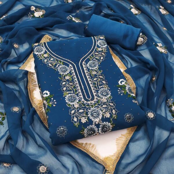 Georegette Special 11 Beautiful Georgette Dress Material Collection Wholesale Catalog - Image 4