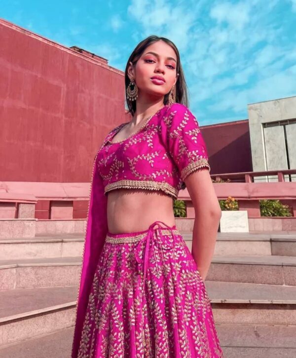 Jf 399 Designer Silk Embroidered Lehenga Choli Collection Catalog Exporter - Image 3