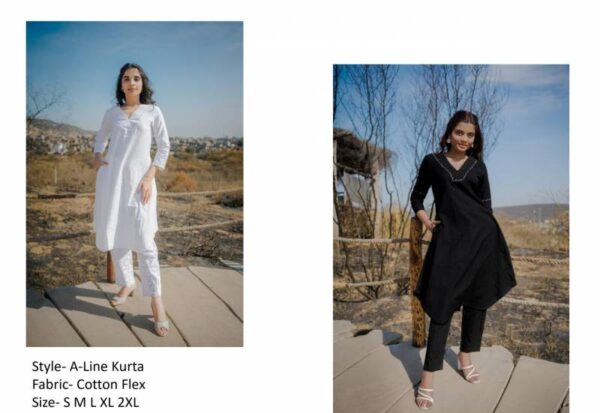 Stylee Girl 5 Cotton Flex A Line Fancy Kurti Wholesale Collection - Image 2