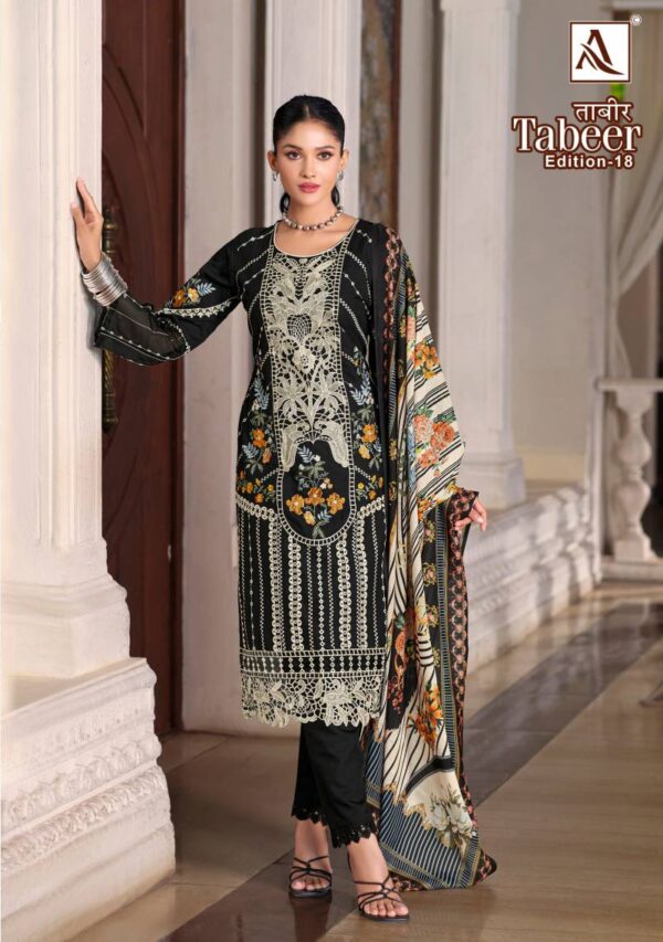 Alok Tabeer Edition 18 Cambric Lawn Dress Material Catalog Collection Wholesale Exporter - Image 4