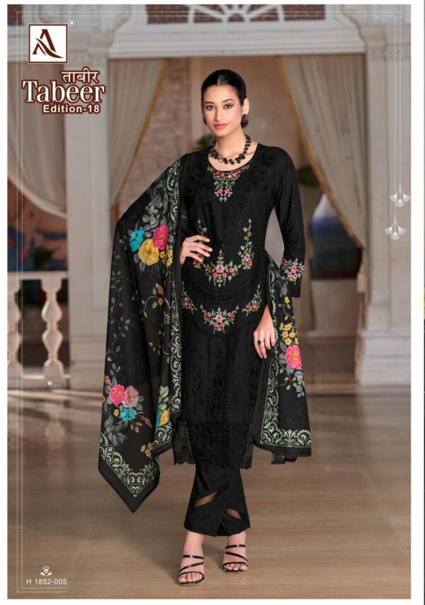 Alok Tabeer Edition 18 Cambric Lawn Dress Material Catalog Collection Wholesale Exporter - Image 7
