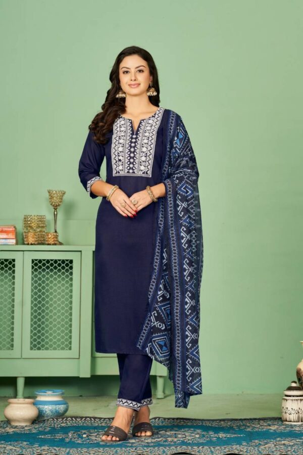 Tanyaa P 144 Printed Cotton Kurti Bottom With Dupatta Catalog Collection Wholesaler - Image 5
