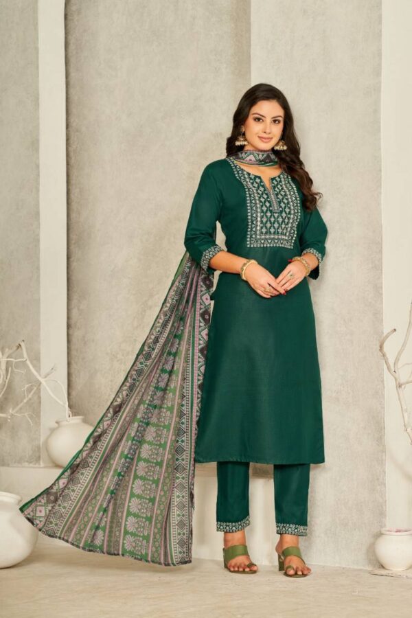 Tanyaa P 144 Printed Cotton Kurti Bottom With Dupatta Catalog Collection Wholesaler - Image 3