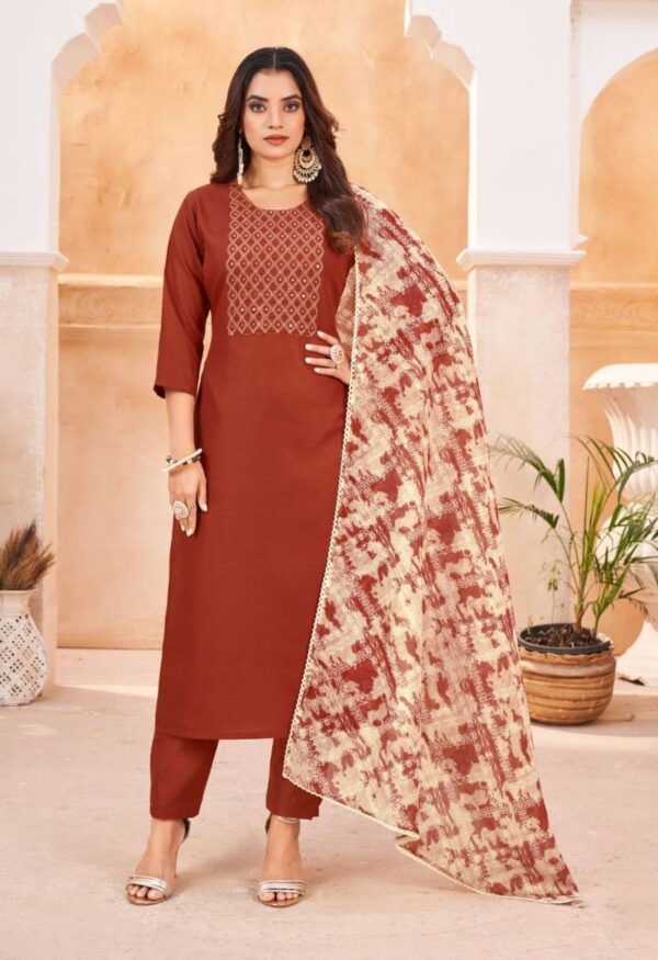 Tanyaa P 144 Printed Cotton Kurti Bottom With Dupatta Catalog Collection Wholesaler - Image 4