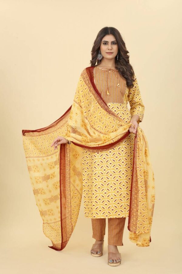Tanyaa P 145 Casual Wear Cotton Fancy Kurta Set Collection Catalog Exporter - Image 3