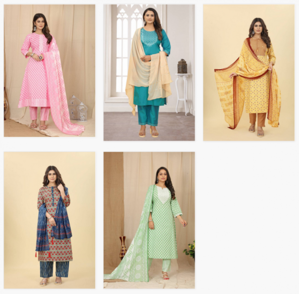 Tanyaa P 145 Casual Wear Cotton Fancy Kurta Set Collection Catalog Exporter - Image 6