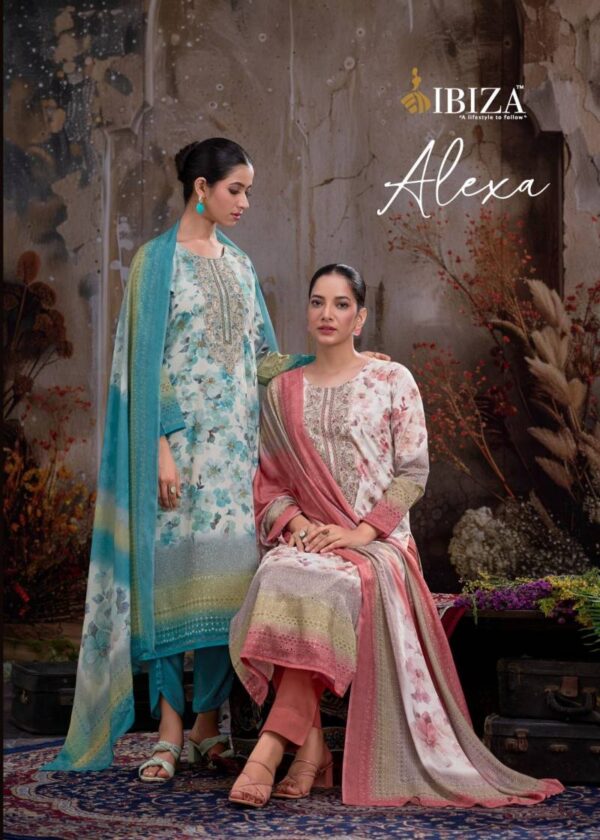 Ibiza Alexa Lawn Cotton Digital Foil Printed Salwar Kameez Catalog Collection Wholesaler