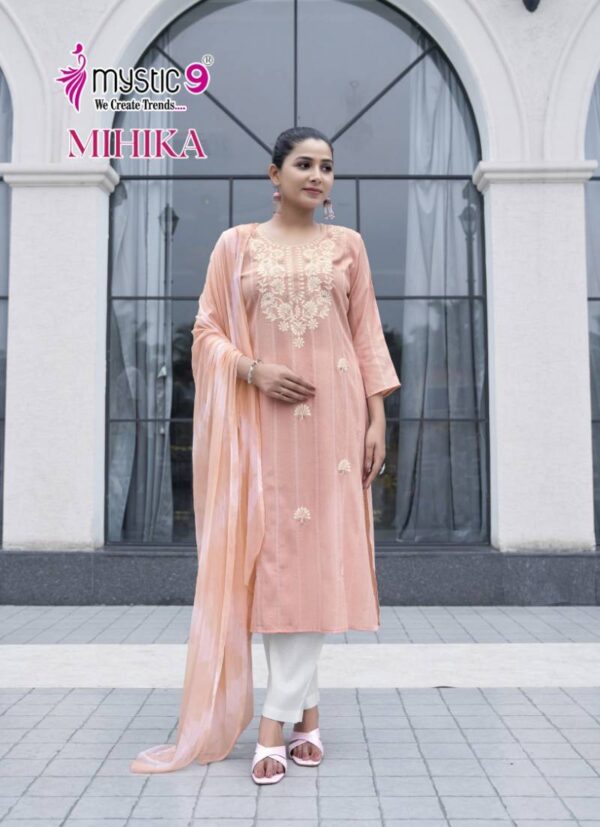 Mystic 9 Mihika Vol 2 Kurti Bottom With Dupatta Catalog Collection Wholesale Exporter - Image 3