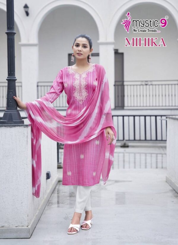 Mystic 9 Mihika Vol 2 Kurti Bottom With Dupatta Catalog Collection Wholesale Exporter - Image 8