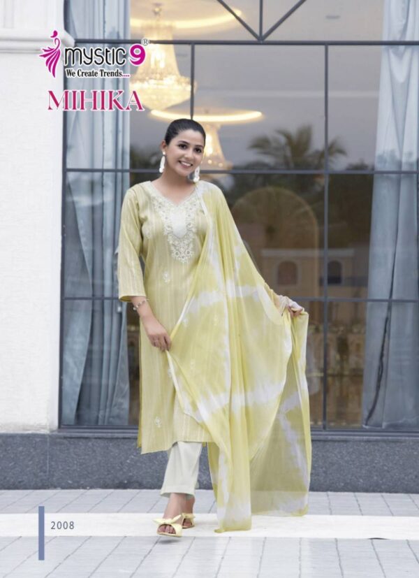 Mystic 9 Mihika Vol 2 Kurti Bottom With Dupatta Catalog Collection Wholesale Exporter - Image 9