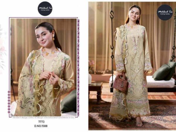 Mehboob Tex 1587 And 1588 Embroidered Pakistani Salwar Suits Catalog Collection Wholesale Exporter - Image 2