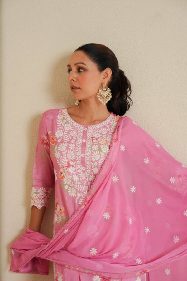 Tanyaa P 158 Lucknowi Masleen Kurti Bottom With Dupatta Catalog Collection Wholesaler - Image 6