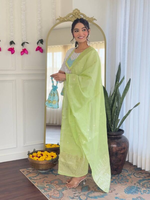 Shivangi 1 Chanderi Viscose Kurti Bottom With Dupatta Catalog Collection Wholesale Exporter - Image 4