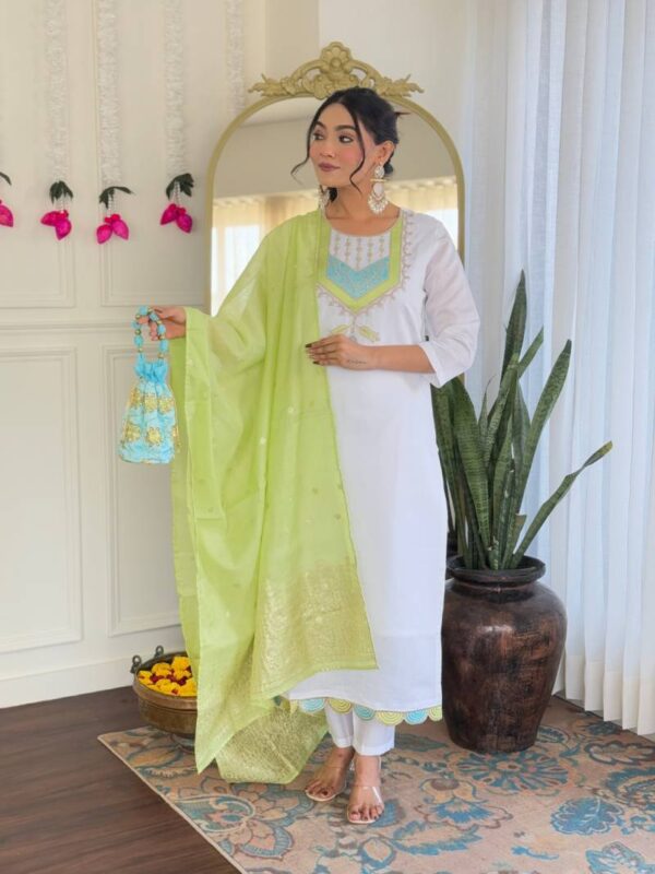 Shivangi 1 Chanderi Viscose Kurti Bottom With Dupatta Catalog Collection Wholesale Exporter - Image 5