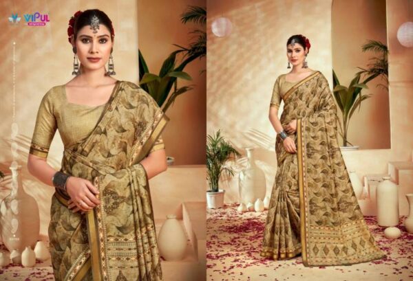Vipul Amrapali Vol 3 Cotton Fancy Printed Saree Catalog Wholesale Collection - Image 5