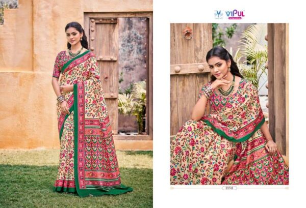 Vipul Carnival Soft Silk Fancy Printed Saree Catalog Wholesale Collection - Image 7