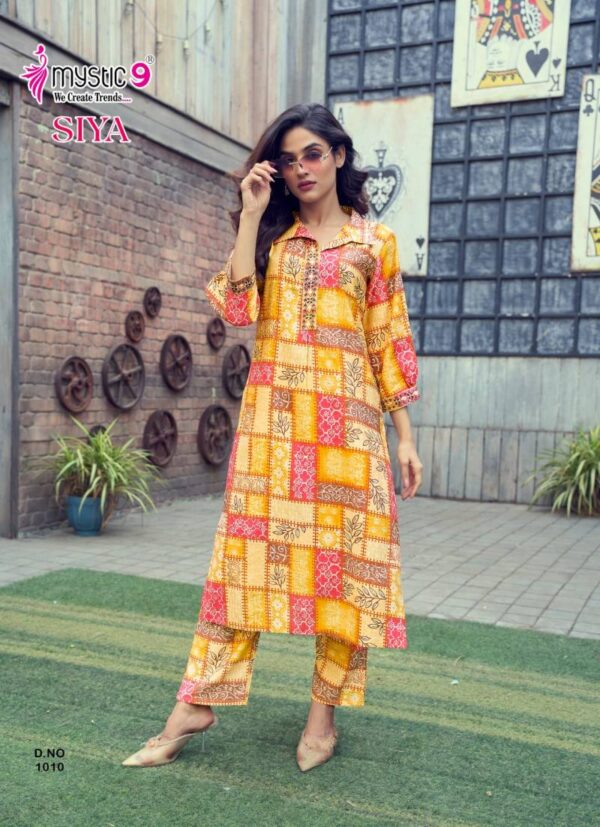 Mystic 9 Siya Vol 1 Roman Silk Kurti With Bottom Catalog Wholesale Collection Exporter - Image 2