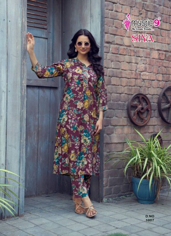 Mystic 9 Siya Vol 1 Roman Silk Kurti With Bottom Catalog Wholesale Collection Exporter - Image 4