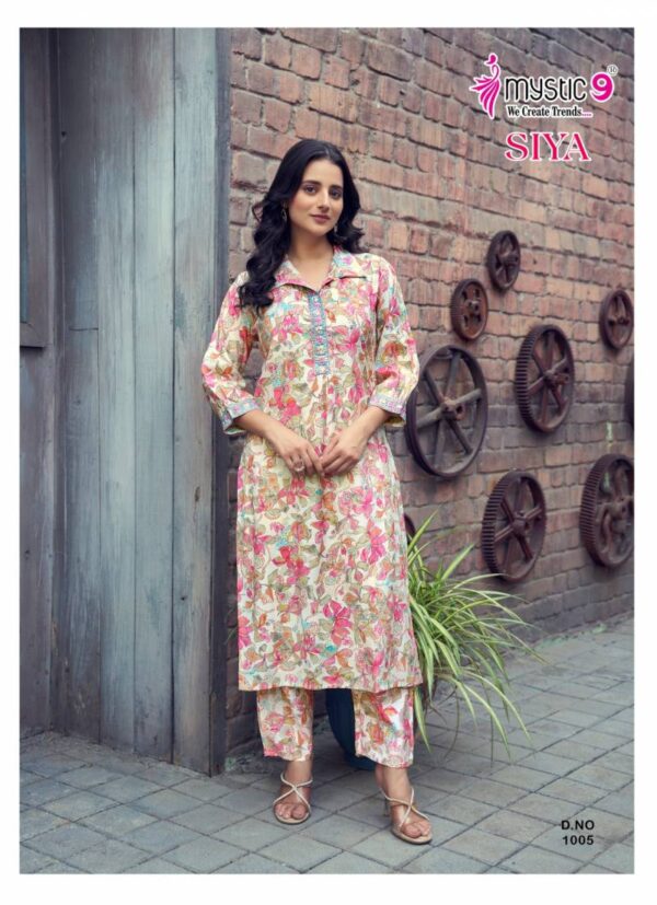 Mystic 9 Siya Vol 1 Roman Silk Kurti With Bottom Catalog Wholesale Collection Exporter - Image 5