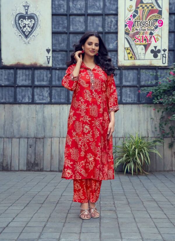 Mystic 9 Siya Vol 1 Roman Silk Kurti With Bottom Catalog Wholesale Collection Exporter - Image 7