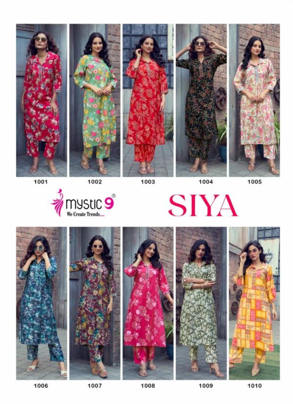 Mystic 9 Siya Vol 1 Roman Silk Kurti With Bottom Catalog Wholesale Collection Exporter - Image 10