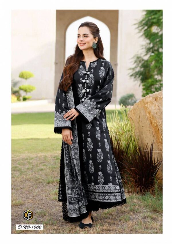 Keval Image Black And White Cotton Printed Dress Material Catalog Wholesale Collection - Image 2