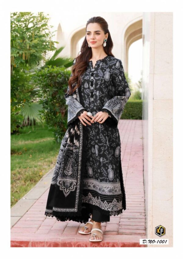 Keval Image Black And White Cotton Printed Dress Material Catalog Wholesale Collection - Image 4