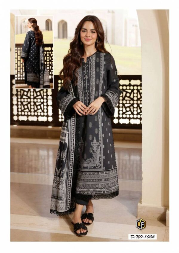 Keval Image Black And White Cotton Printed Dress Material Catalog Wholesale Collection - Image 5