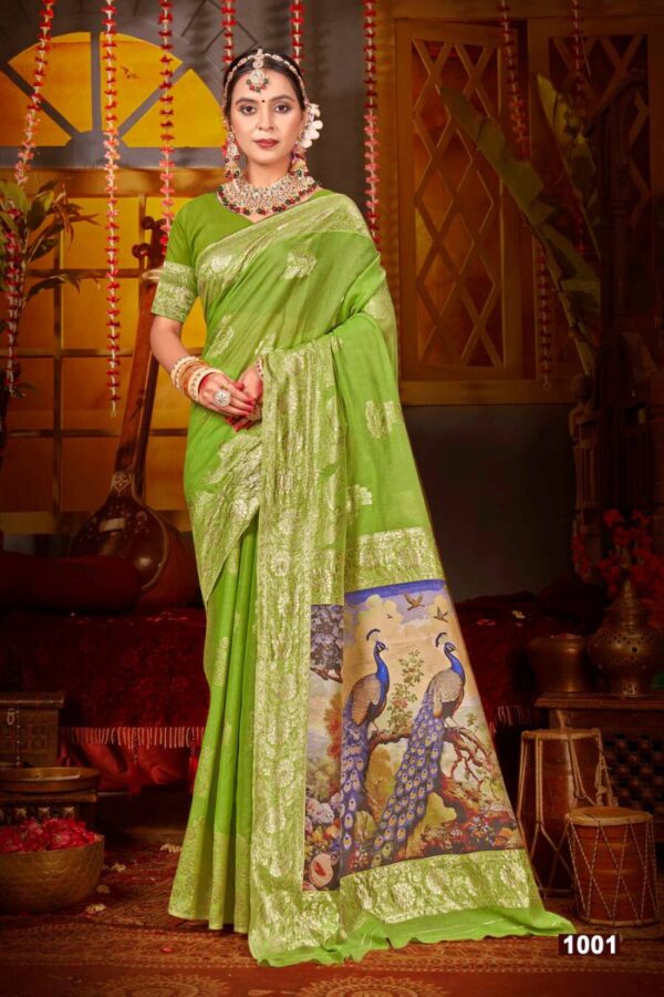 Saroj Beauty Plus Vol 4 Festive Wear Cotton Silk Saree Catalog Wholesale Collection - Image 3