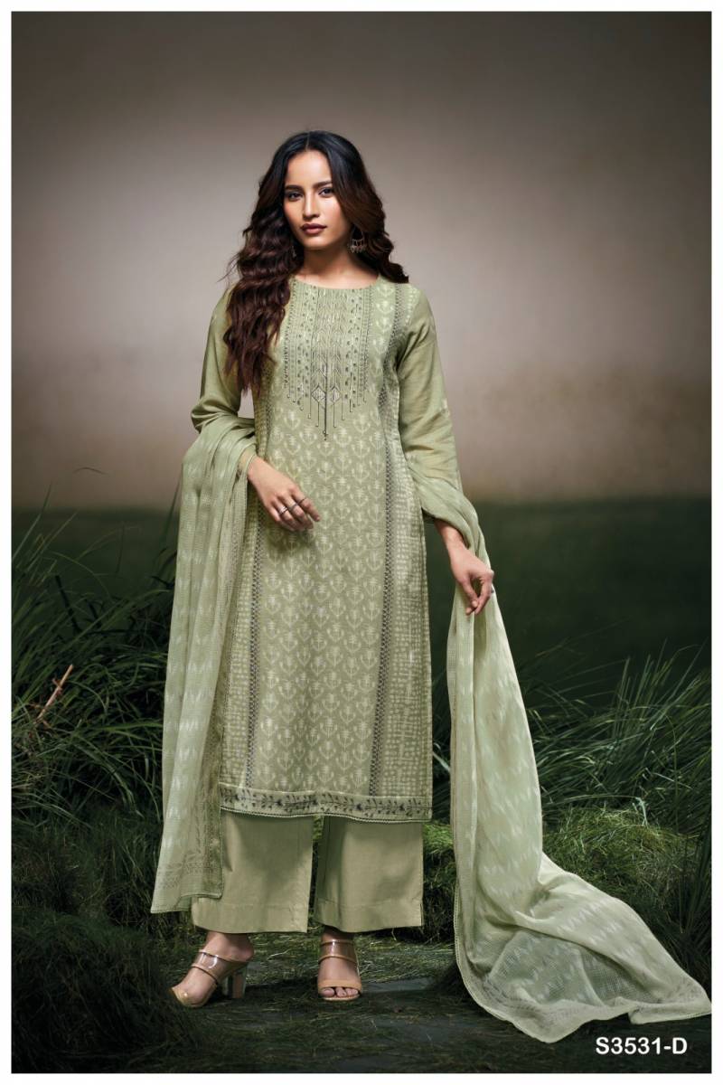 Ganga Hermona Cotton Linen Printed Fancy Salwar Suit Catalog Wholesale Collection - Image 3