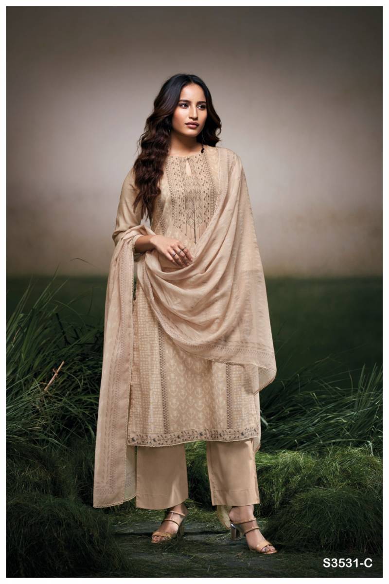 Ganga Hermona Cotton Linen Printed Fancy Salwar Suit Catalog Wholesale Collection - Image 4