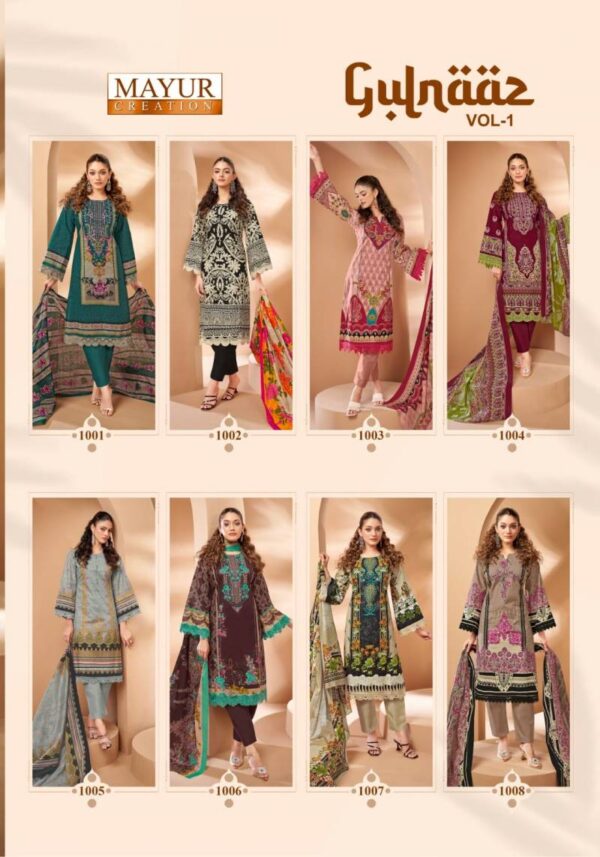 Mayur Gulnaaz Vol 1 Cotton Printed Dress Material Catalog Wholesale Collection - Image 10